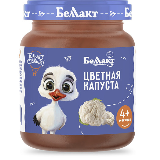 Пюре Пюре Беллакт 100г ст/б цветная капуста с 5 мес. Беларусь