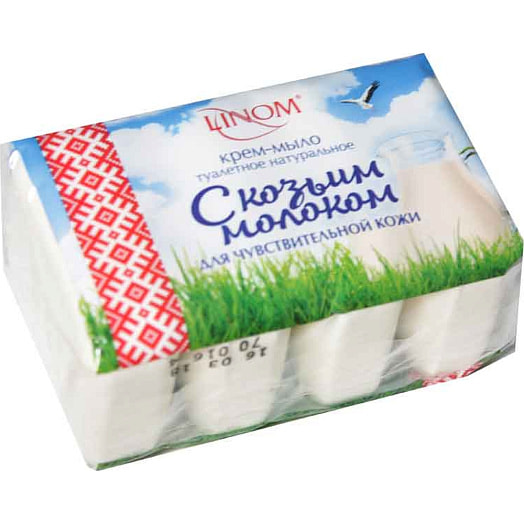 Мыло-крем С козьим молоком 300г туалетное, классическое, экопак Беларусь