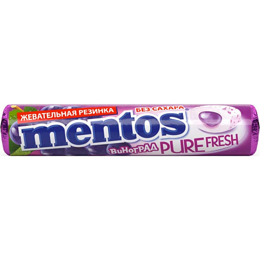 Жевательная резинка Ментос Pure Fresh 15.5г со вк. винограда Россия