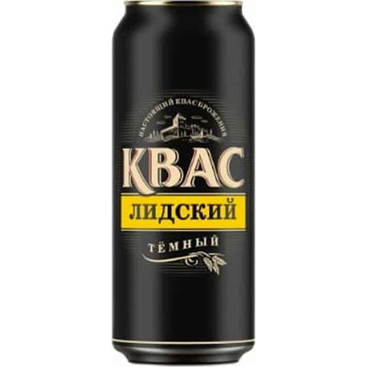 Квас Тёмный 100% 450мл ж/б Лидское пиво Беларусь Лидское пиво