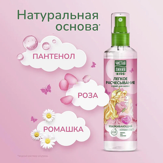 Спрей для волос 160мл легкое расчесывание Unilever Россия Чистая линия