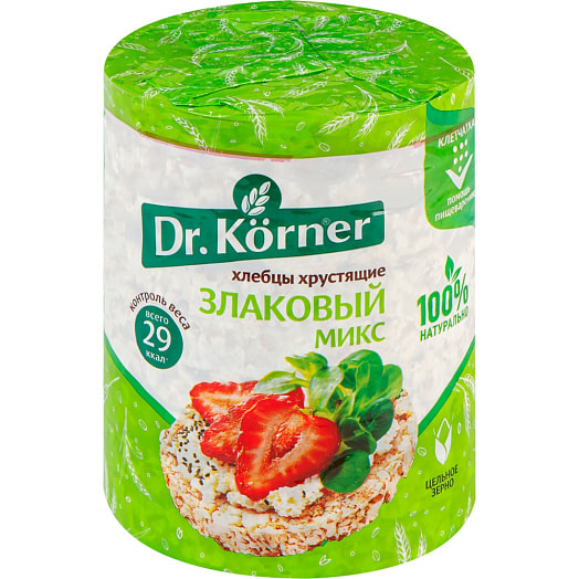 Хлебцы хрустящие Dr.Korner Злаковый микс 90г ОАО Хлебпром Россия Dr.Korner