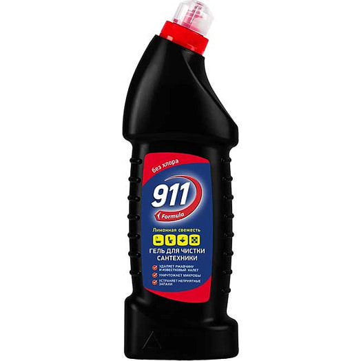 Гель для чистки сантехники 911 750мл лимонная свежесть Беларусь