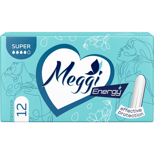 Тампоны Meggi Energy super 12 шт. Meggi Словения Meggi