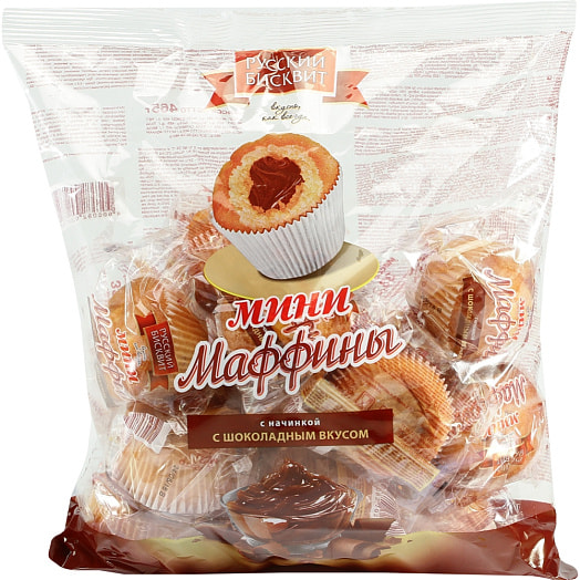 Мини-маффины 465г с шоколадным вкусом Россия