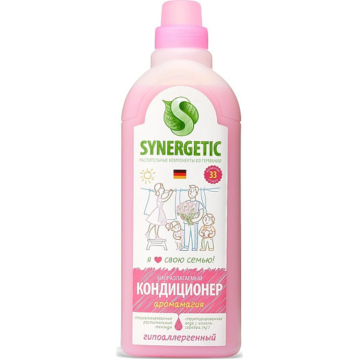 БИО кондиционер для белья SYNERGETIC 1л Аромамагия Россия