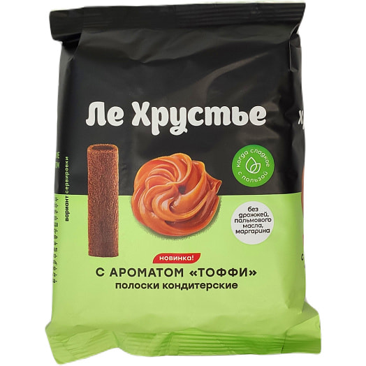 Полоски кондитерские ЛеХрустье 100г с ароматом Тоффи ООО Витебскхлебпром Беларусь