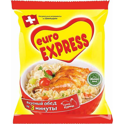 Лапша б/приг 60г со вкусом курицы (пакет) OcOO YIWU INTERNATIONAL COMPAN Киргизия Euro EXPRESS