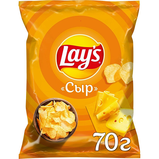 Чипсы Lays 70г со вкусом сыра ООО ПепсиКо Холдингс Россия Lays