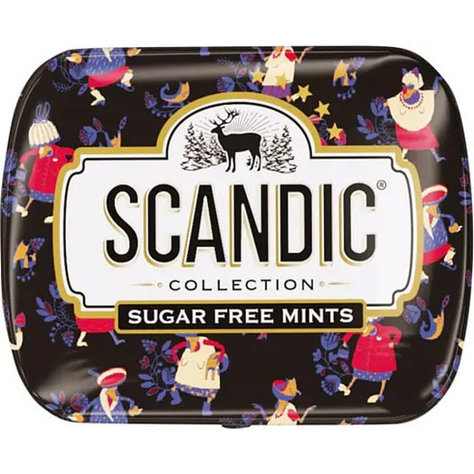 Конфеты SCANDIC без сахара Клубничный микс 14г ж/б ТД Энергон Рус Россия ТМ Scandic