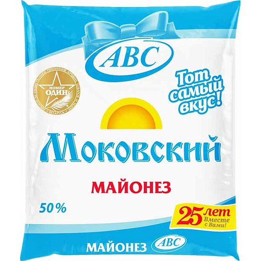 Майонез Моковский 50% 360г ОДО Фирма АВС Беларусь Авс