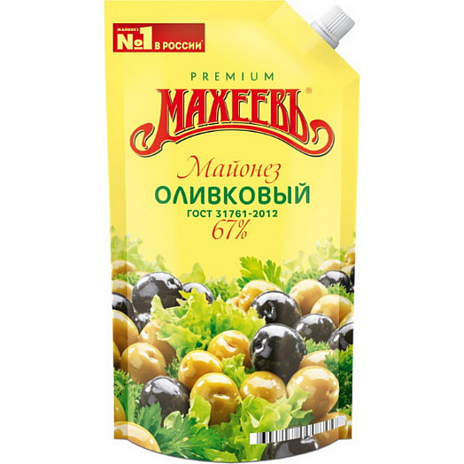 Майонез Махеевъ Оливковый 67% 380г дой-пак Россия