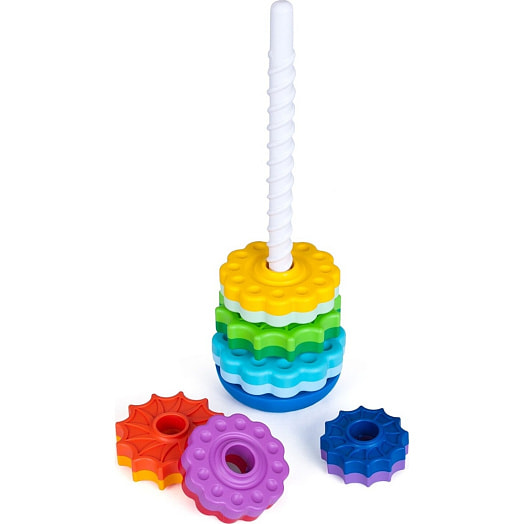 Пирамидка Веселые шестеренки арт.SPIN01 Беларусь Fancy Baby