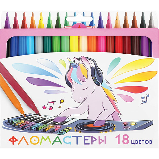 Фломастеры Пифагор 18цветов арт.152449 Китай