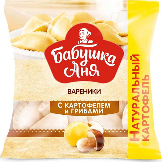 Вареники Бабушка Аня 430г с картофелем и грибами СП Санта Импэкс Брест Беларусь Бабушка Аня