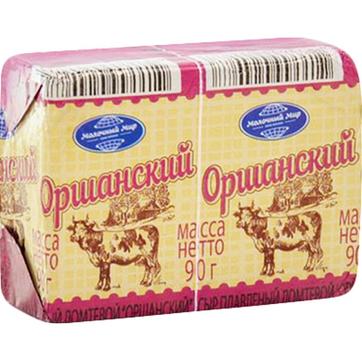 Сыр плавленный Оршанский 30% 90г ОАО Молочный Мир Беларусь Молочный Мир
