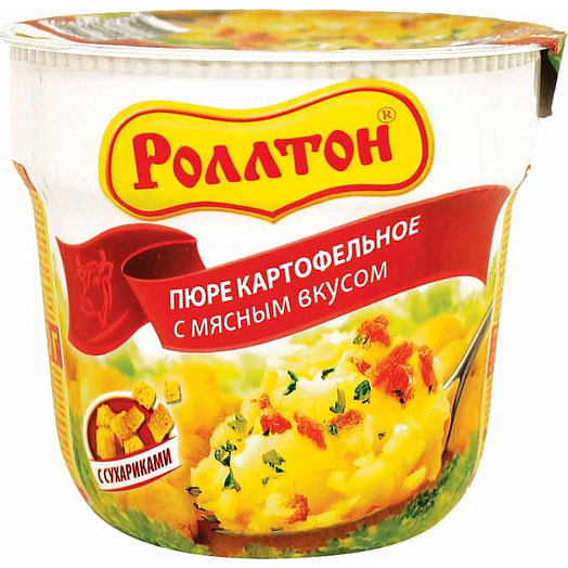 Пюре картофельное Роллтон 40г с мясным вкусом Mareven Food Central Россия