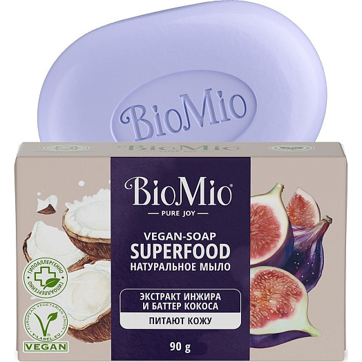 Натуральное мыло 90г с экстрактом инжира и баттером кокоса Splat Россия Biomio