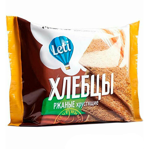 Хлебцы хрустящие Leti Ржаные запеченные 60г ООО Гороховецкая ман Россия