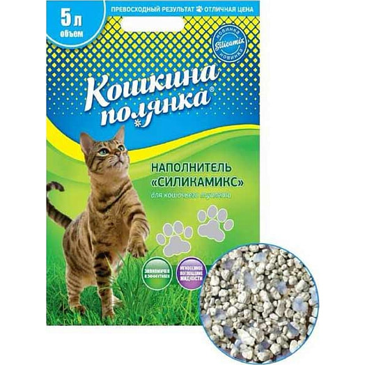 Наполнитель Силикамикс впитывающий 5 л арт.700 ООО Трибьют Беларусь Кошкина полянка