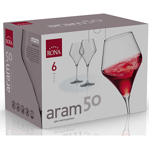 Набор бокалов для красного вина 6шт 500 мл, aram 50 арт.6508/500 aram 50 RONA, a.s. Словакия