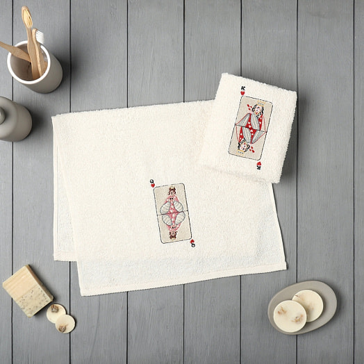 Набор полотенец Любовная пара 35*60см 2шт арт.10837718 Россия