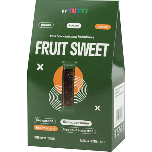 Снек фруктовый финик, кокос, какао 150г ООО ЭКО-СВИТ Беларусь Fruit Sweet