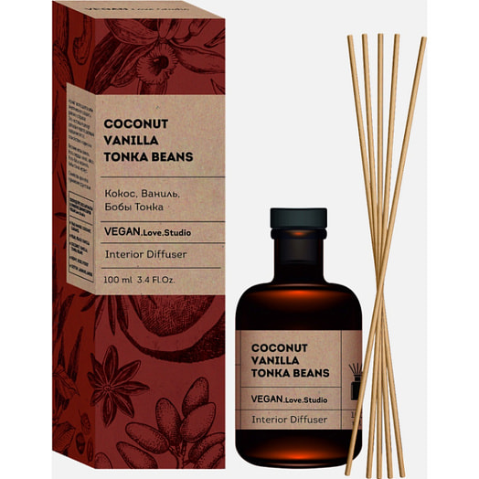 Декоративный ароматизатор Love.Studio Coconut, Vanilla, Tonka Beans 100мл Дельта парфюм Россия