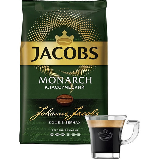Кофе Jacobs Monarch 800г Классический в зернах Россия