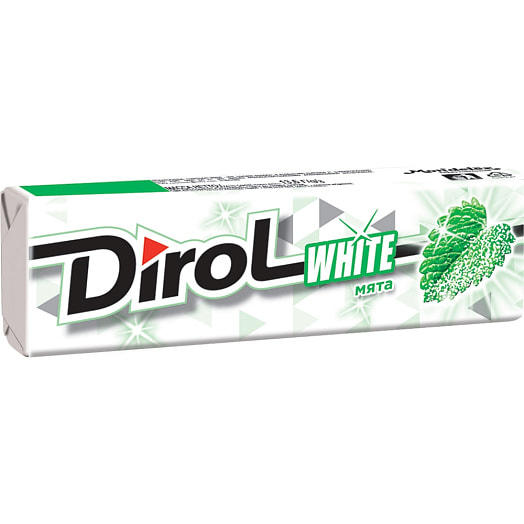 Жевательная резинка б/сах Dirol White 13.6г Мята Россия