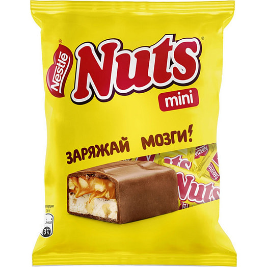 Конфета Nuts с фундуком и арахисом 148г ООО Нестле Россия Россия Nestle
