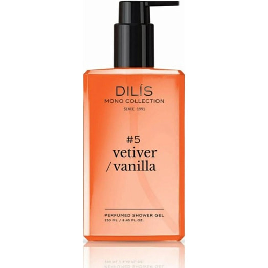 Парфюмированный гель для душа Vetiver Vanilla Dilis Mono Collection 250мл Беларусь