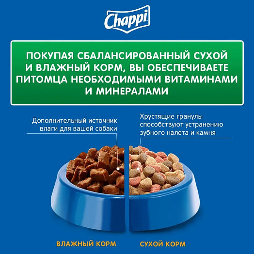 Корм сухой Chappi мясное изобилие для взрослых собак всех пород 2.5кг ООО Марс Россия Chappi
