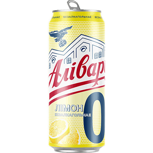 Напиток пивной б/алк Аливария Лимон 0.5% 450мл ж/б ОАО ПК Аливария Беларусь