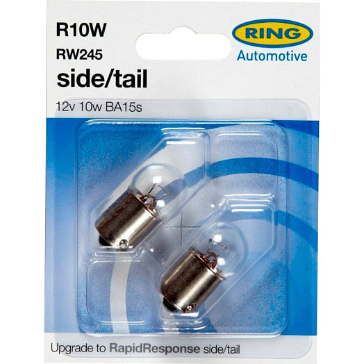 Автолампа12V R10W BA15s одноконтактная (2шт) арт.RW245 Ring Automotive Limited Китай RING