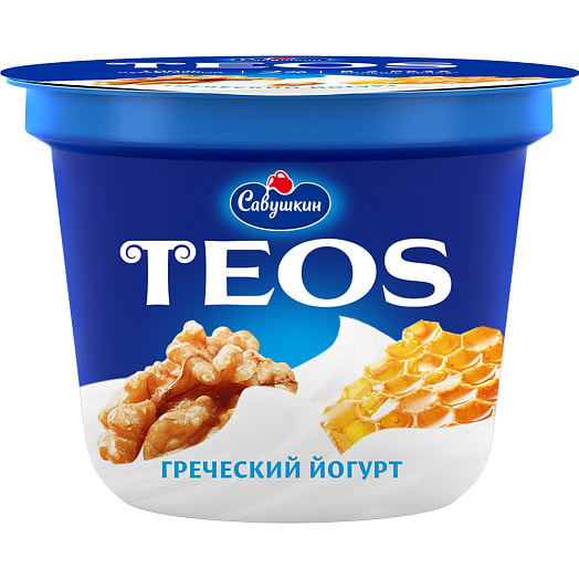 Йогурт Греческий Teos грецкий орех, мед 2% 250г ОАО Савушкин продукт Беларусь Савушкин продукт