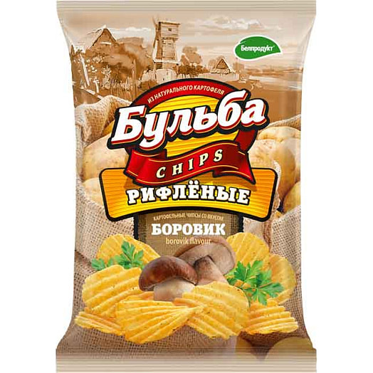 Чипсы картофельные Бульба chips 75г со вкусом боровиков ООО Белпродукт Беларусь