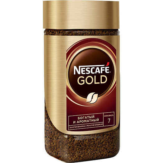 Кофе Nescafe Gold 190г ст/б раствор/сублимир с доб молотого Россия