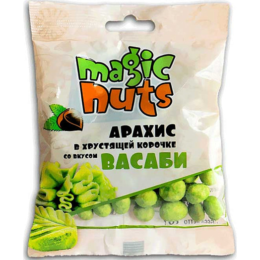 Арахис в хрустящей корочке 70г со вкусом васаби ЧП Просперыти Беларусь MAGIC NUTS