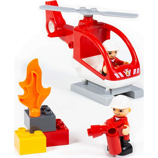 Конструктор Макси Пожарная станция 64 элемента арт.77516 СООО ПП Полесье Беларусь Полесье