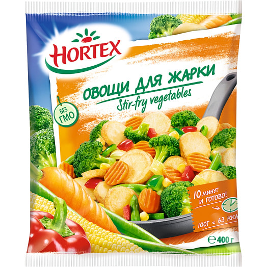 Hortex овощи для жарки 400г свежемороженные Польша