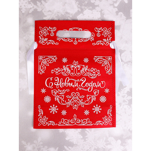 Мешочек С Новым Годом! красный 24*18*9см арт.НУ-1414 Китай
