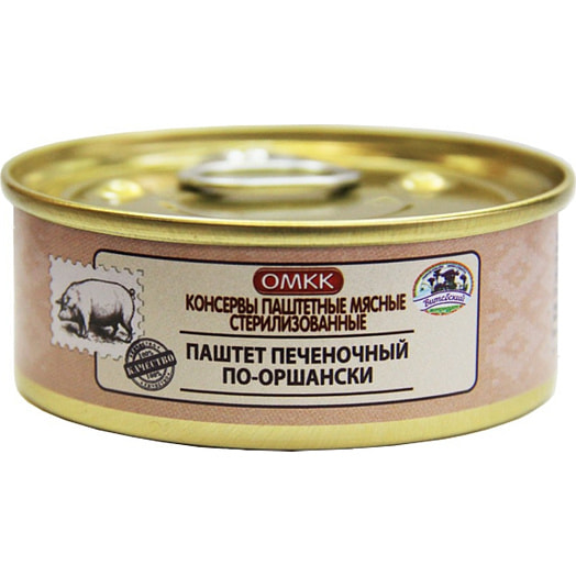 Паштет 100г ж/б по-Оршански печеночный ОМКК Беларусь