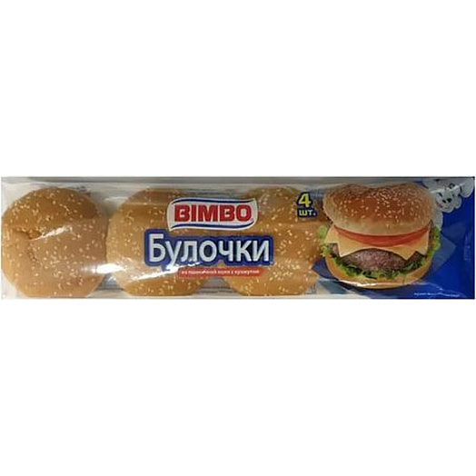 Булочка Бимбо для гамбургеров с кунжутом 240г ООО БИМБО КьюЭсАр Рус Россия Бимбо