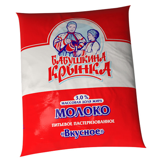 Молоко питьевое пастеризованное Вкусное 3% 500г ОАО Бабушкина крынка Беларусь Бабушкина крынка