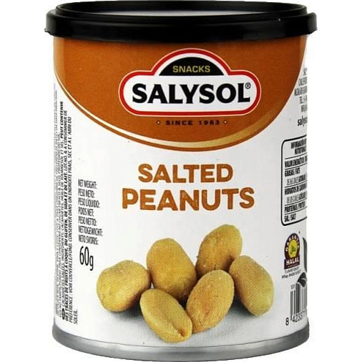 Арахис Salysol 60г ж/б обжаренный с солью Испания