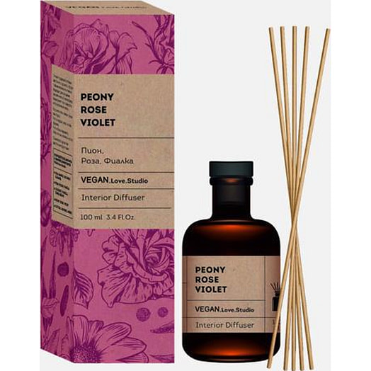 Декоративный ароматизатор Love.Studio Peony, Rose, Violet 100мл Дельта парфюм Россия