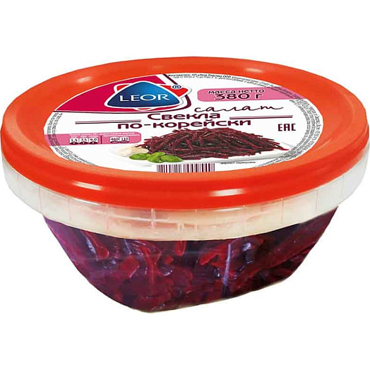 Салат Свекла по-корейски 380г Леор пластик Беларусь