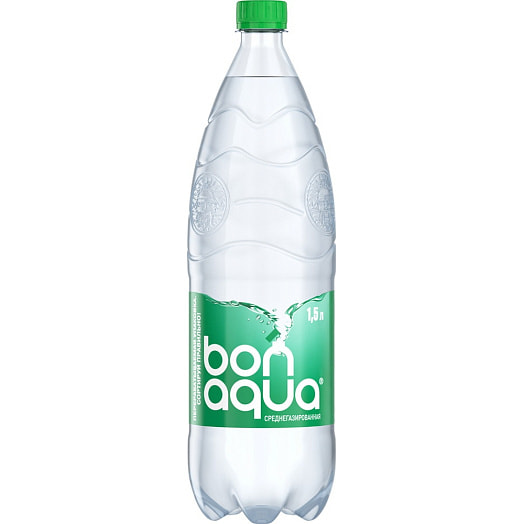 Вода питьевая чистая Бонаква 1.5л ПЭТ среднегазированная Беларусь Bonaqua