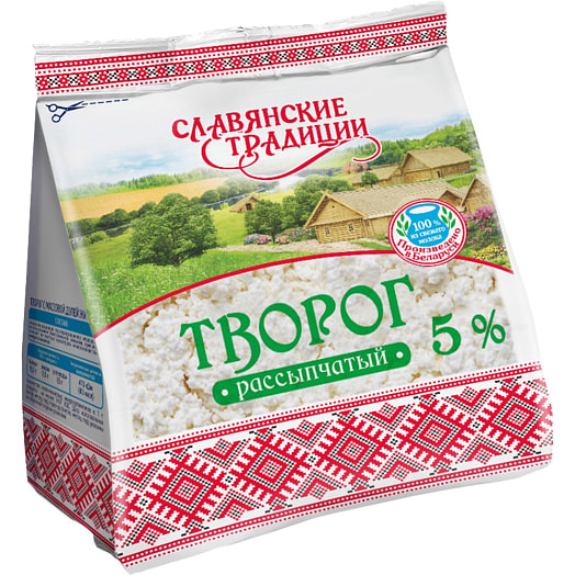 Творог Славянские традиции 5% 350г ПЭТ ОАО "Минский молочный завод" Беларусь